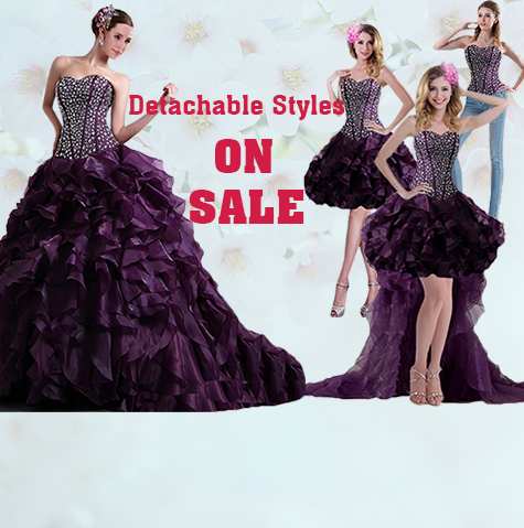 Detachable Dresses;Two Pieces,Three Pieces Detachable Dress with Removable Skirt
