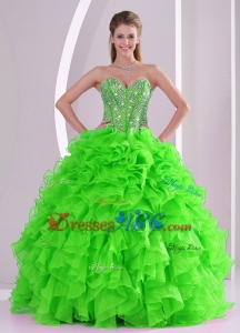 Ball Gown Sweetheart Popular Quinceanera Gowns with Beading and Ruffles