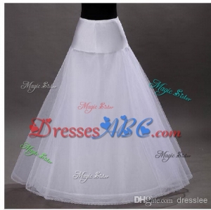 Hot sale 2017 Cheapest A-Line White Wedding Petticoats Free Size Bridal Slip Underskirt Crinoline Wh