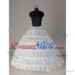 Super Cheap Ball Gown 6 Hoops Petticoat Wedding Slip Crinoline Bridal Underskirt Layes Slip 6 Hoop S