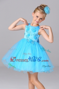 Beautiful A-Line Appliques Baby Blue Flower Girl Dresses for Wedding Party