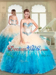 Pretty Sweetheart Sweet 16 Dresses with Beading and Ruffles