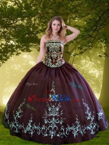 Brand New Strapless Brown Quinceanera Dresses with Appliques