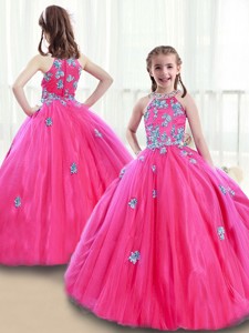 Classical High Neck Beading Mini Quinceanera Dress With Appliques