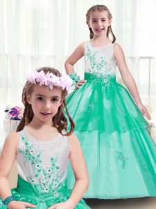 Modest Scoop Mini Quinceanera Dress With Appliques
