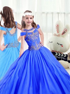 Latest Beading Off The Shoulder Little Girl Pageant Dress