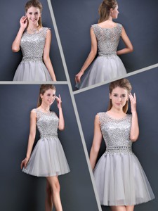 Perfect Mini Length Scoop Party Dress With Appliques