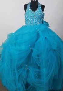 Exquisite Little Girl Pageant Dress With Beaded Decorate Bodice