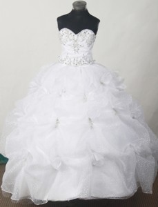 Sweet Little Girl Pageant Dress With Appliques And Pick-ups