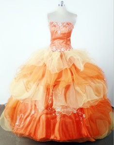 Classical Embroidery With Beading Ball Gown Strapless Floor-length Little Girl Pageant Dress 