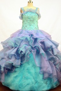 Gorgeous Ball Gown Little Girl Pageant Dress Straps Floor-length 