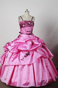 Discount Ball Gown Little Girl Pageant Dress Spaghetti Straps Floor-length Appliques