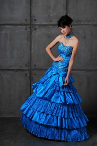 Discount A Line Sweetheart Pageant Dress With Ruffled Layers