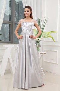 Ruching Beading Grey Long Sweet 16 Dress
