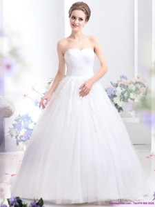 Romantic Sweetheart Wedding Dress With Lace