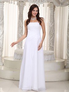 Beautiful Empire Strapless Floor-length Chiffon Beading Wedding Dress 