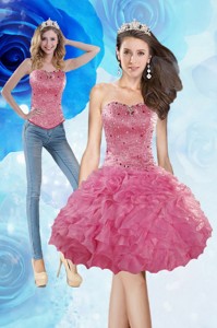 Sophisticated Knee Length Prom Dress With Beading And Ruffles