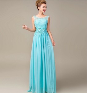 Discount Lace Up Appliques And Laced Prom Dress In Aqua Blue