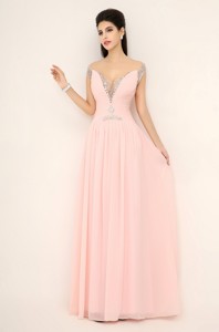 Beautiful Off The Shoulder Prom Dress With Cap Sleeves