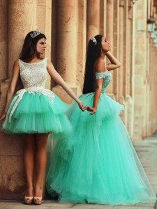 Fashionable Off the Shoulder Prom Dress with Lace and Appliques