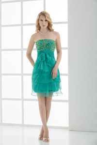 Empire Strapless Tulle Sashes Graduation Dress With Beading And Ruching