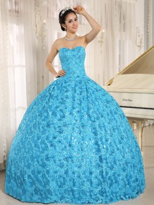 Embroidery and Sequins On Tulle Sweetheart Teal Quinceanera Dress In El Alto City