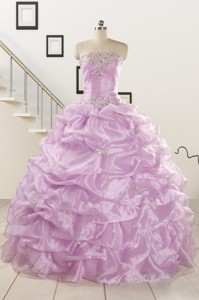 Gorgeous Lilac Quinceanera Dress With Appliques And Ruffles