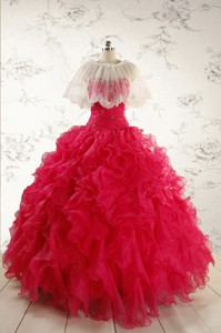 Pretty Beading Red Quinceanera Dress With Sweetheart