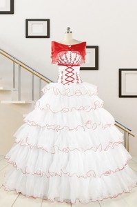 Popular White Sweet 16 Dress With Appliques
