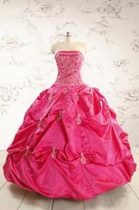 Beautiful Strapless Quinceanera Dress With Appliques