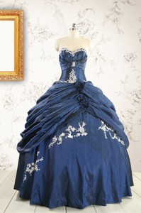 Gorgeous Sweetheart Ball Gown Quinceanera Dress In Navy Blue