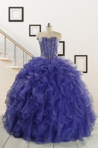 Pretty Sweetheart Quinceanera Dress With Sequins And Ruffles