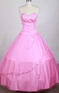 Exquisite Ball Gown Sweetheart Neck Floor-length Baby Pink Quinceanera Dress