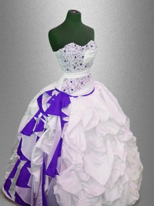 Fashionable Beaded and Pick Ups Quinceanera Gowns in Multi Color