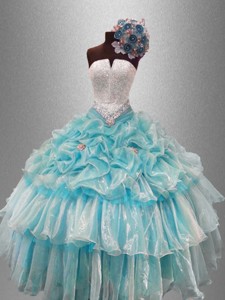 Perfect Strapless Quinceanera Dress With Beading And Pick Ups