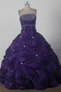 Pretty Ball Gown Strapless Floor-length Purple Quinceanera Dress