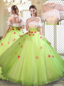 Spring Beautiful Scoop Quinceanera Dress With Ruffles
