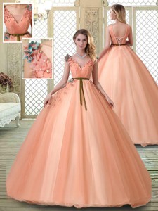 Hot Sale V Neck Sweet 16 Dress With Appliques And Beading