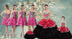 Perfect Zebra And Sash Quinceanera Dress And Ruffled Layers Dama Dress And Cute Strapless Little