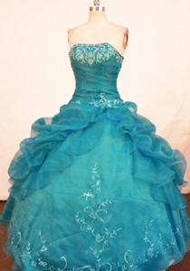 Beautiful Ball Gown Strapless Floor-length Quinceanera Dress Embroidery