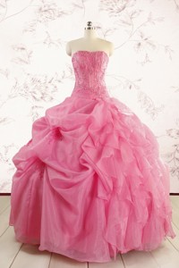 Cheap Strapless Quinceanera Dress With Pick Ups And Wraps
