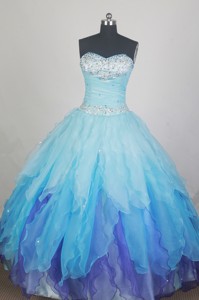 Elegant Ball Gown Sweetheart Neck Sweetheart Neck Baby Blue Quinceanera Dress