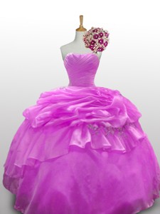 Fashionable Beaded Quinceanera Dress With Ruffled Layers