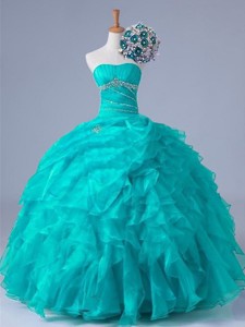 Classical Beaded Quinceanera Dress In Organza