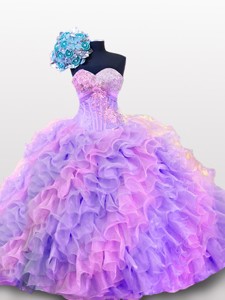 Luxurious Quinceanera Dress With Sequins And Ruffles