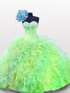Comfortable Quinceanera Dress With Sequins And Ruffles