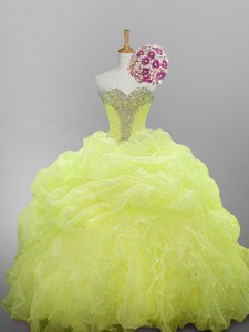 Pretty Sweetheart Beaded Quinceanera Dress With Ruffled Layers
