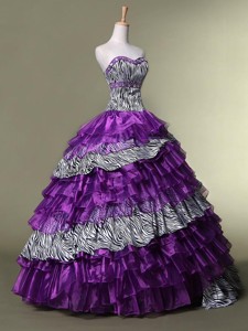 New Arrival Sweetheart Quinceanera Dress With Ruffled Layers