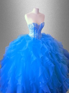 Ruffles And Beaed Classical Quinceanera Dress With Sweetheart