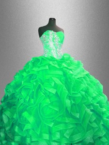 Classical Ball Gown Sweet 16 Dress With Beading And Ruffles